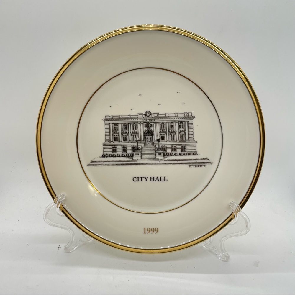 Lenox China 1999 Ocean City NJ New Jersey City Hall Plate Marian Talese NIB